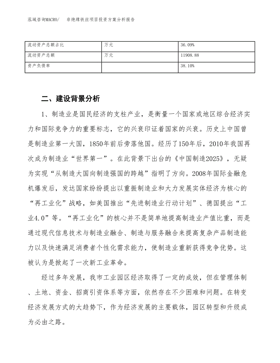 非绝缘铁丝项目投资方案分析报告.docx_第4页