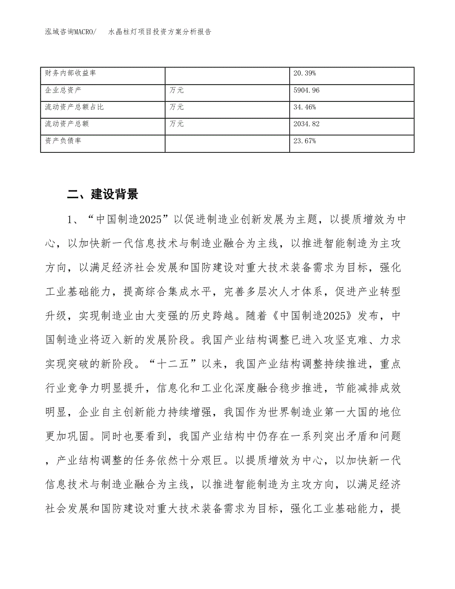 水晶柱灯项目投资方案分析报告.docx_第4页