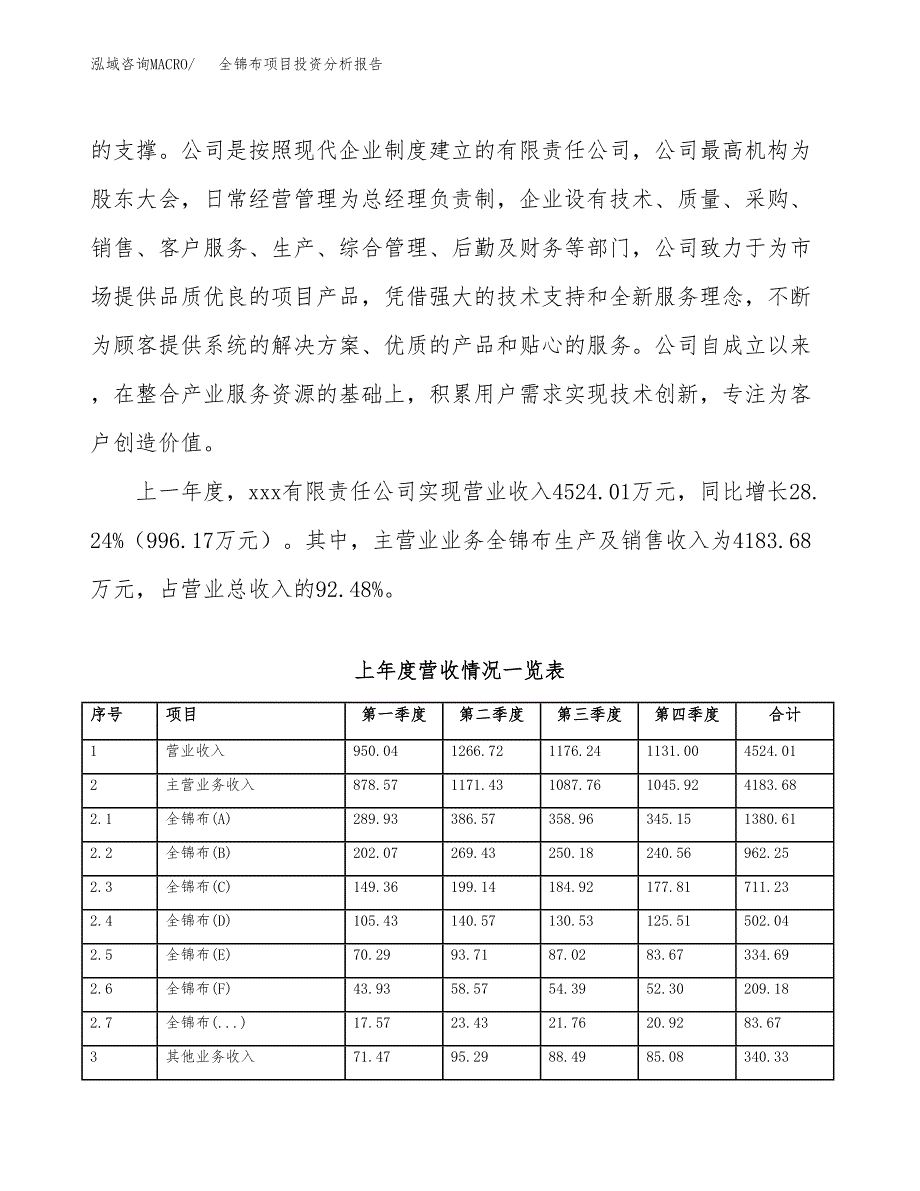 全锦布项目投资分析报告（总投资4000万元）（14亩）_第3页