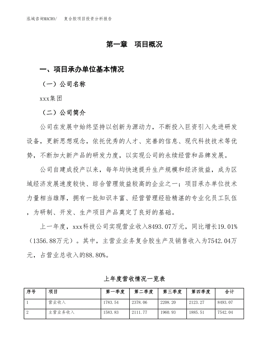 复合胶项目投资分析报告（总投资5000万元）（20亩）_第2页