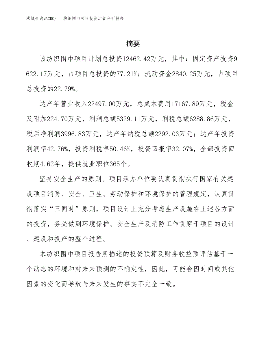 纺织围巾项目投资运营分析报告参考模板.docx_第2页