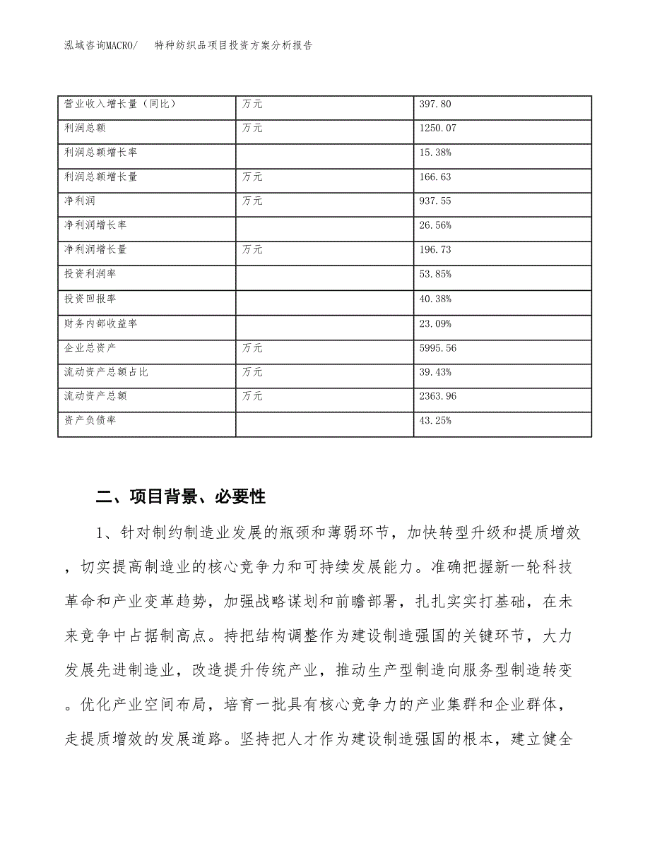 特种纺织品项目投资方案分析报告.docx_第3页