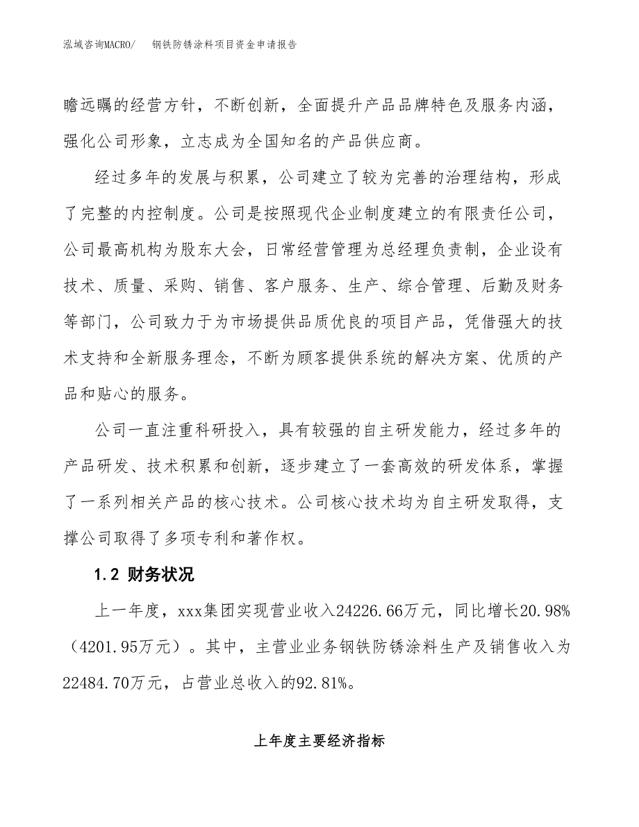 钢铁防锈涂料项目资金申请报告_第4页