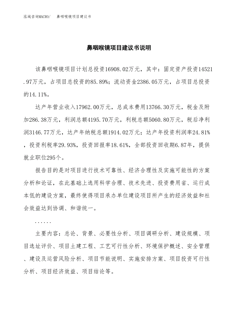 鼻咽喉镜项目建议书（可研报告）.docx_第2页