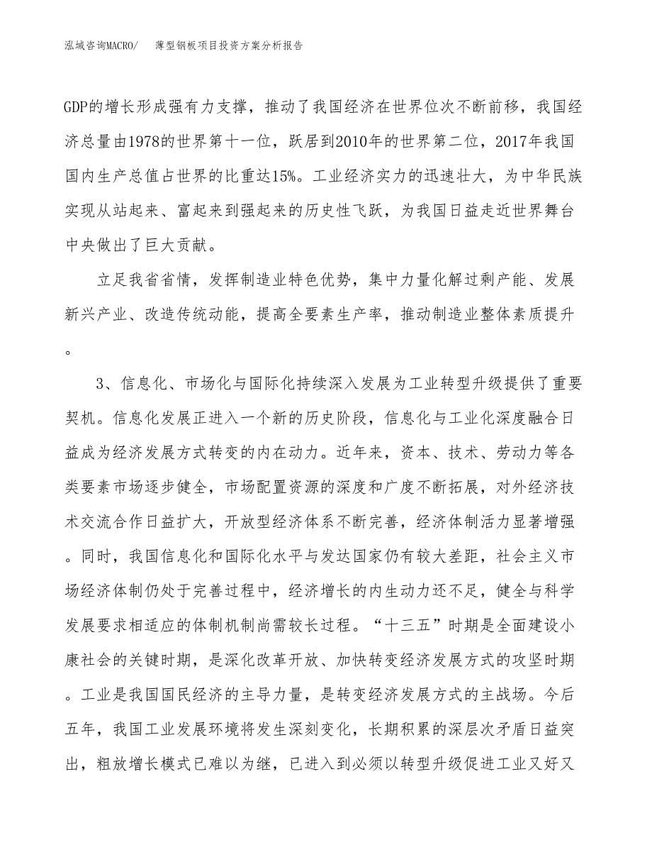 薄型钢板项目投资方案分析报告.docx_第5页