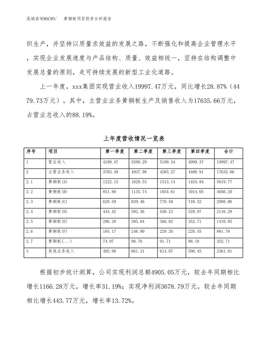 黄铜板项目投资分析报告（总投资17000万元）（73亩）_第3页