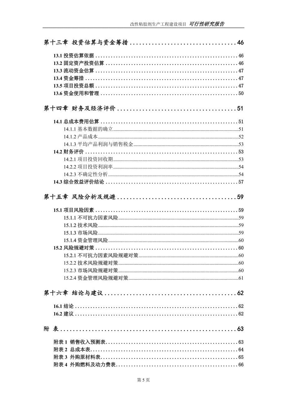 改性粘胶剂生产项目可行性研究报告（建议书模板）_第5页