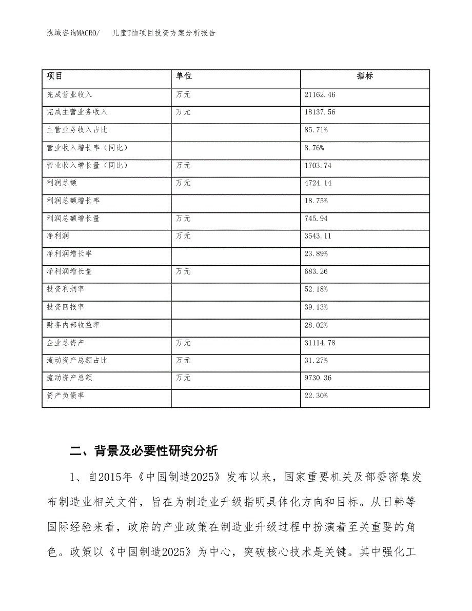 儿童T恤项目投资方案分析报告.docx_第3页