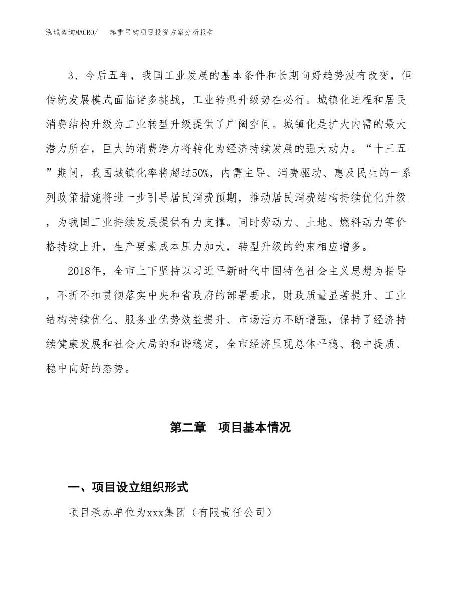 起重吊钩项目投资方案分析报告.docx_第5页