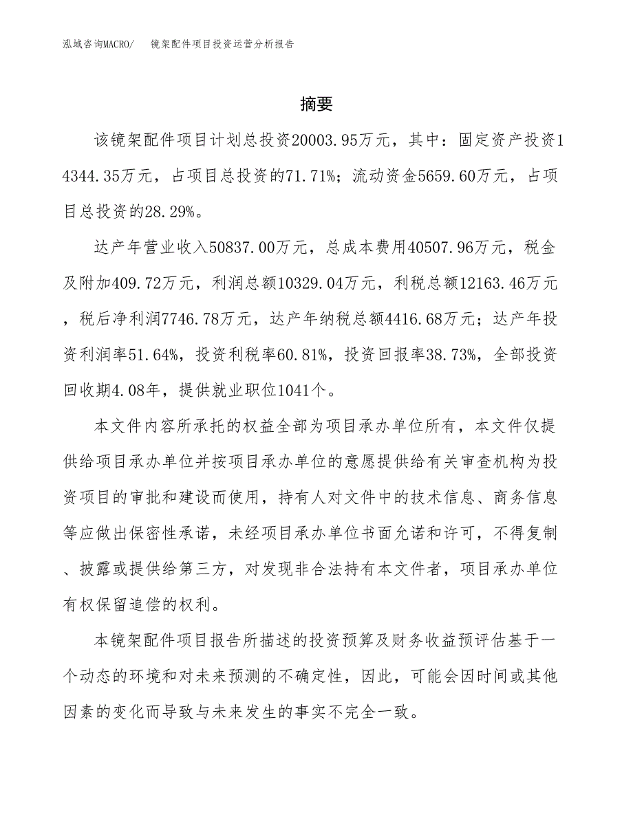 镜架配件项目投资运营分析报告参考模板.docx_第2页