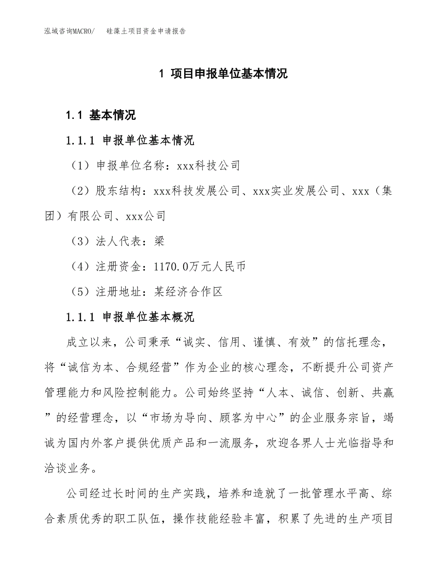 硅藻土项目资金申请报告_第3页