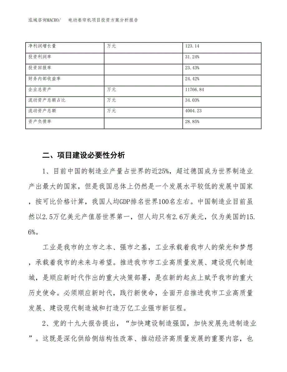 电动卷帘机项目投资方案分析报告.docx_第3页