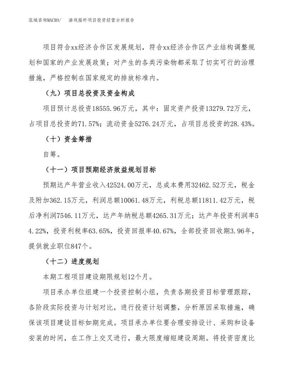 游戏摇杆项目投资经营分析报告模板.docx_第5页