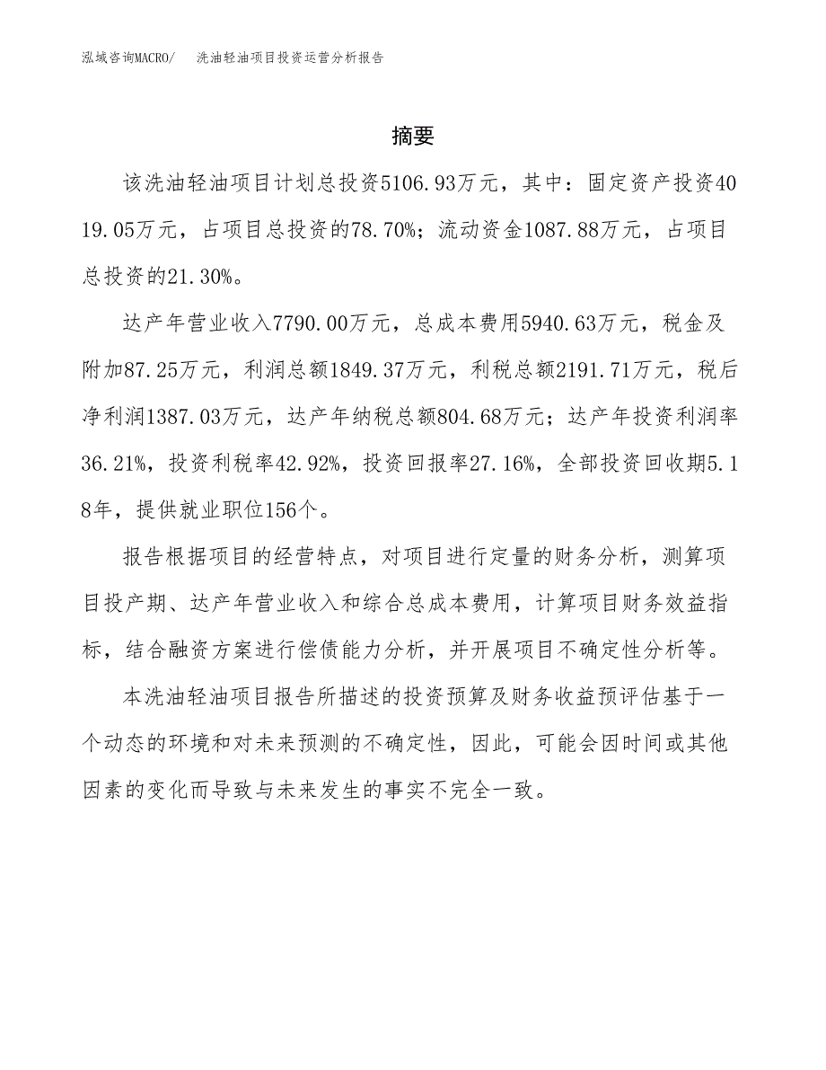 洗油轻油项目投资运营分析报告参考模板.docx_第2页