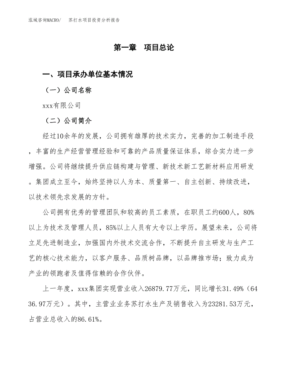 苏打水项目投资分析报告（总投资18000万元）（68亩）_第2页