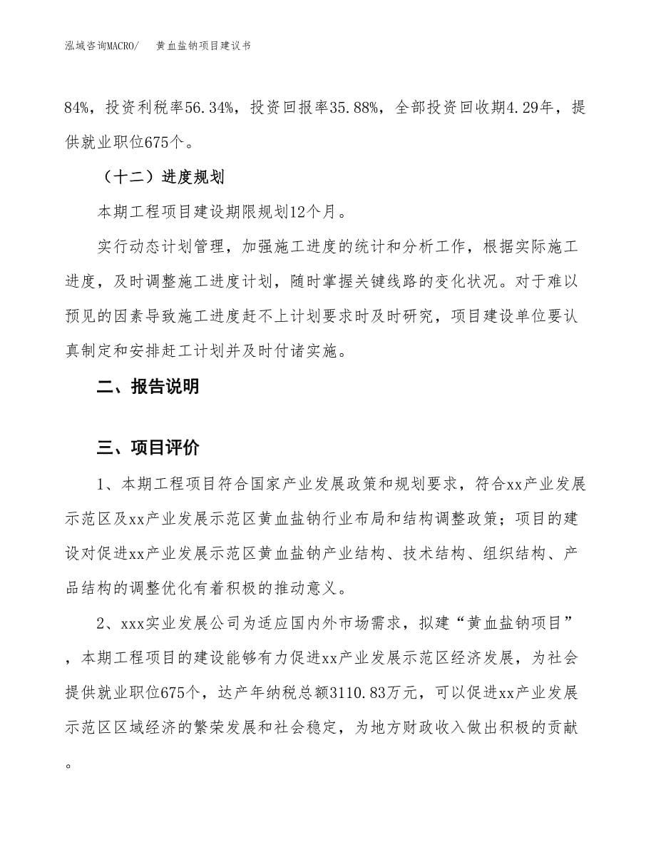 黄血盐钠项目建议书（可研报告）.docx_第5页