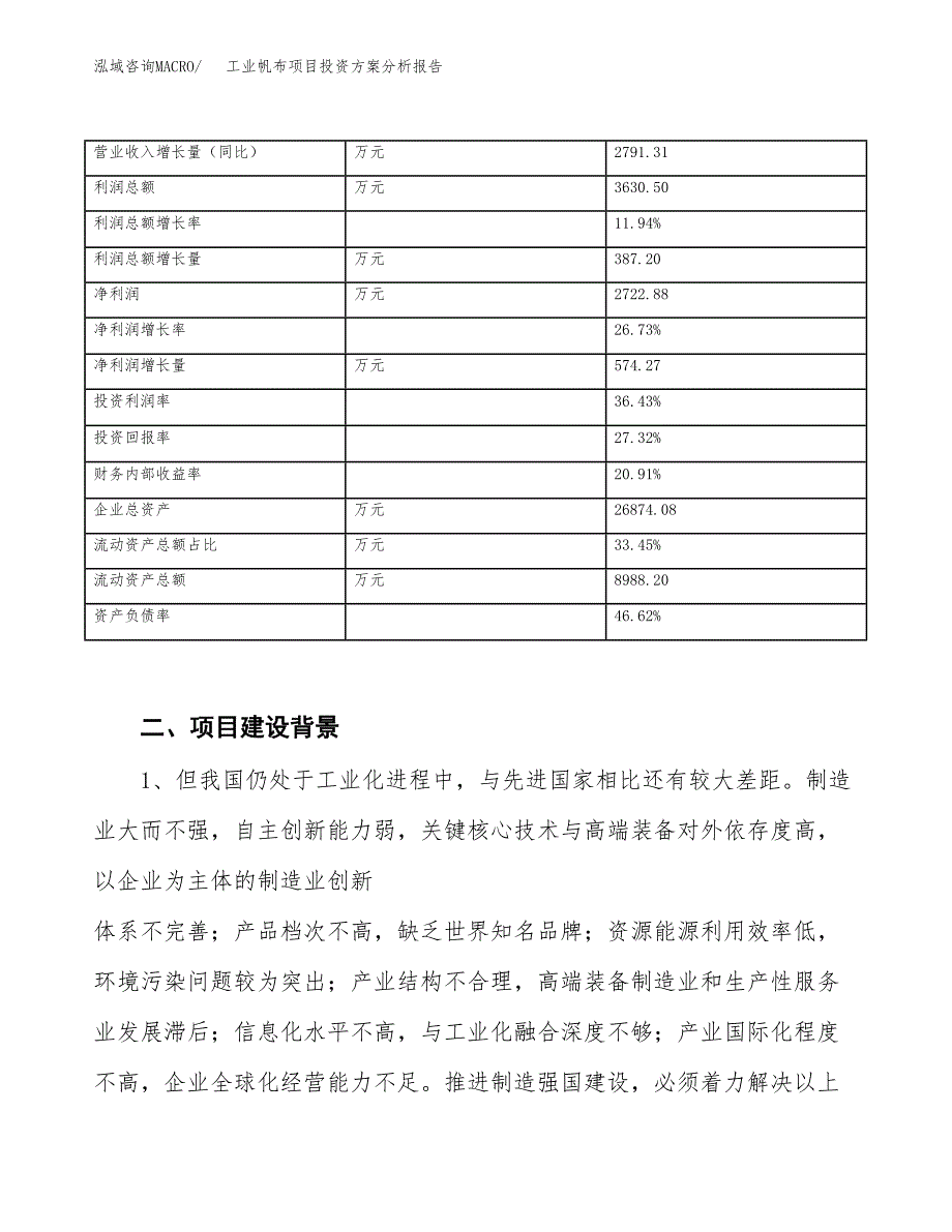 工业帆布项目投资方案分析报告.docx_第3页