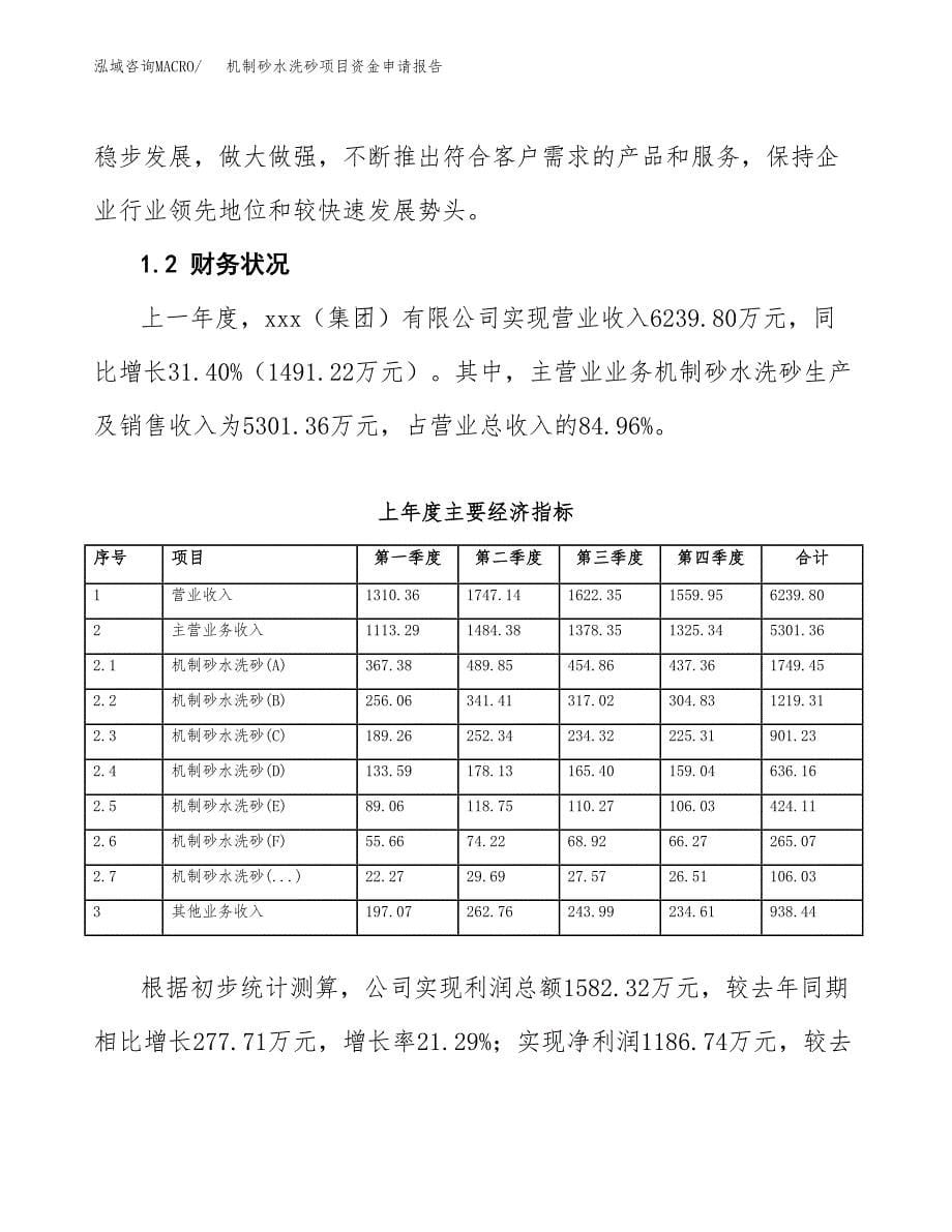 机制砂水洗砂项目资金申请报告_第5页