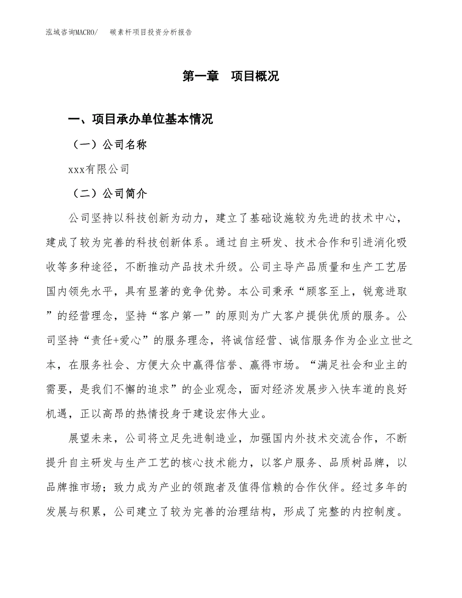 碳素杆项目投资分析报告（总投资15000万元）（67亩）_第2页