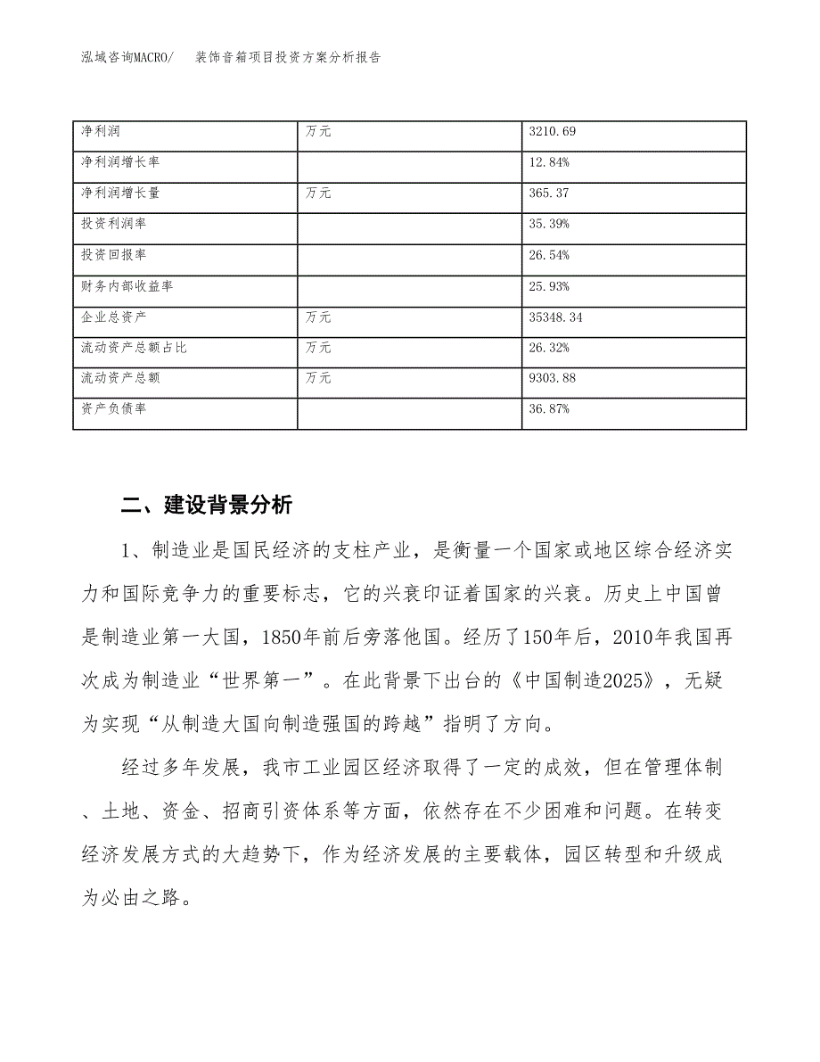 装饰音箱项目投资方案分析报告.docx_第3页