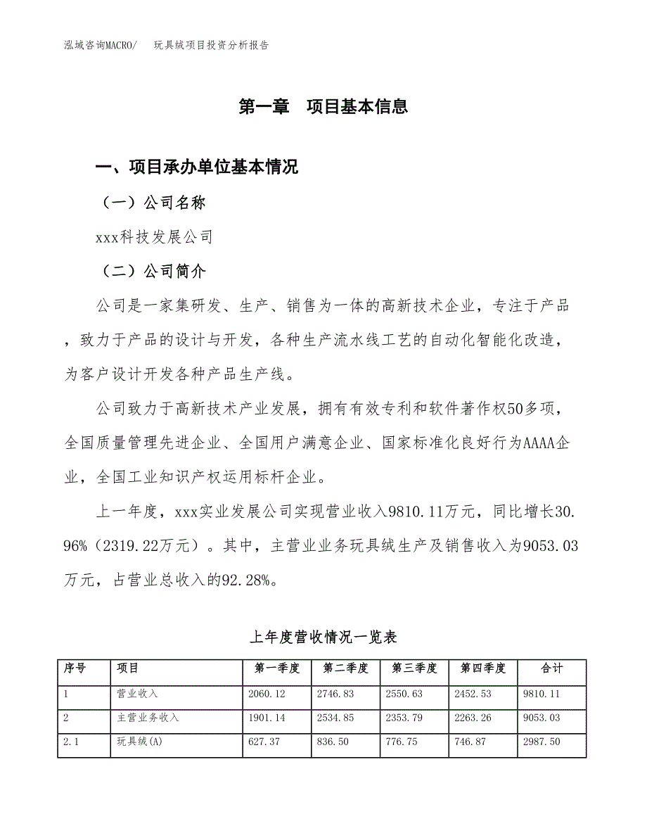 玩具绒项目投资分析报告（总投资5000万元）（21亩）_第2页