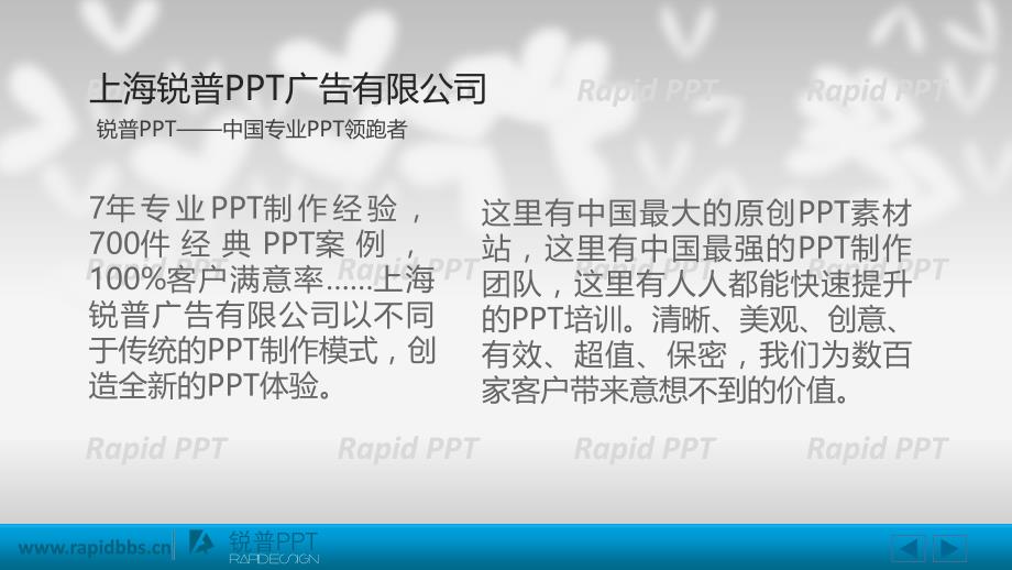 PPT模板—蓝色商务形象宣传类PPT模板_第2页