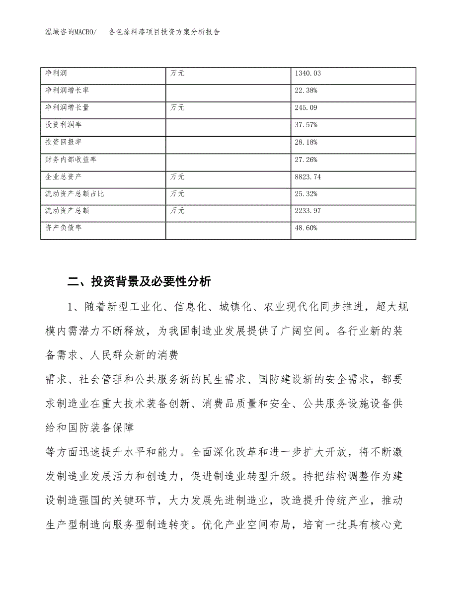 各色涂料漆项目投资方案分析报告.docx_第3页