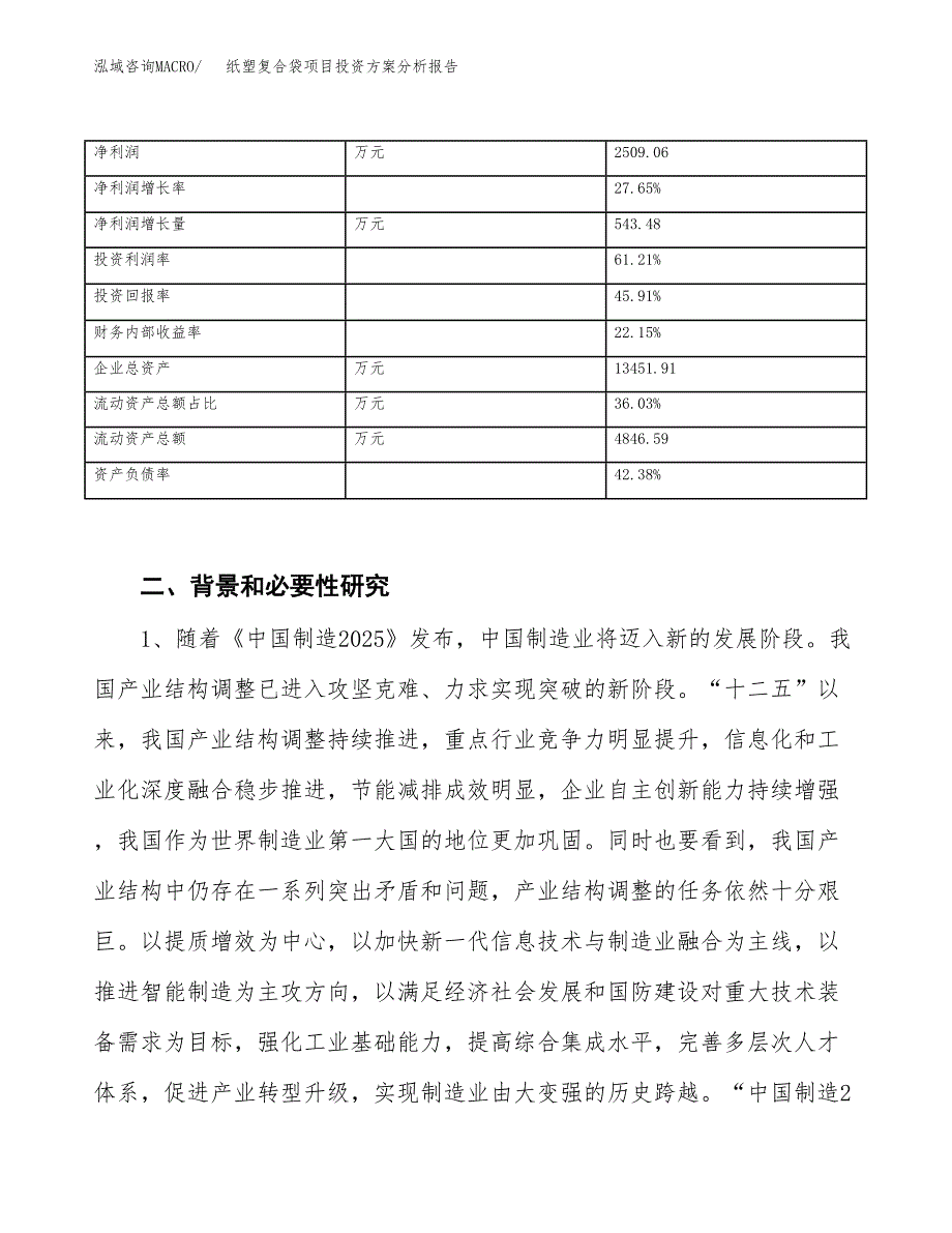 纸塑复合袋项目投资方案分析报告.docx_第3页