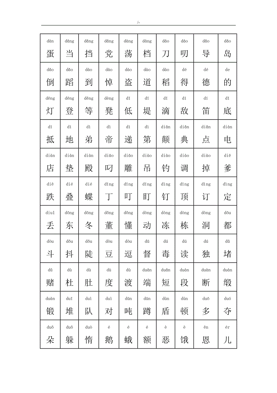 所有普通汉字资料大全(含拼音)_第4页