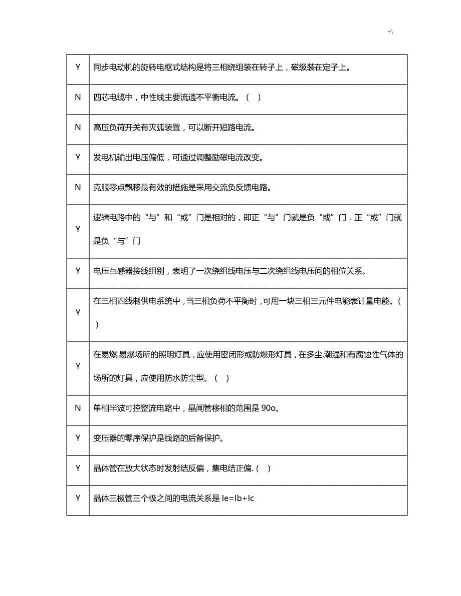 物管单位电工学习基础知识材料复习材料题_第5页