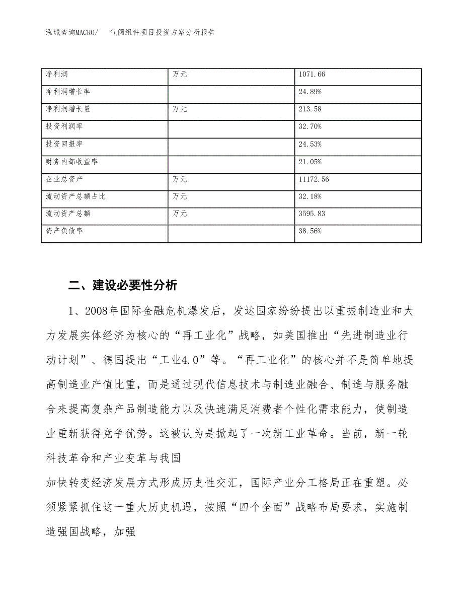 气阀组件项目投资方案分析报告.docx_第3页