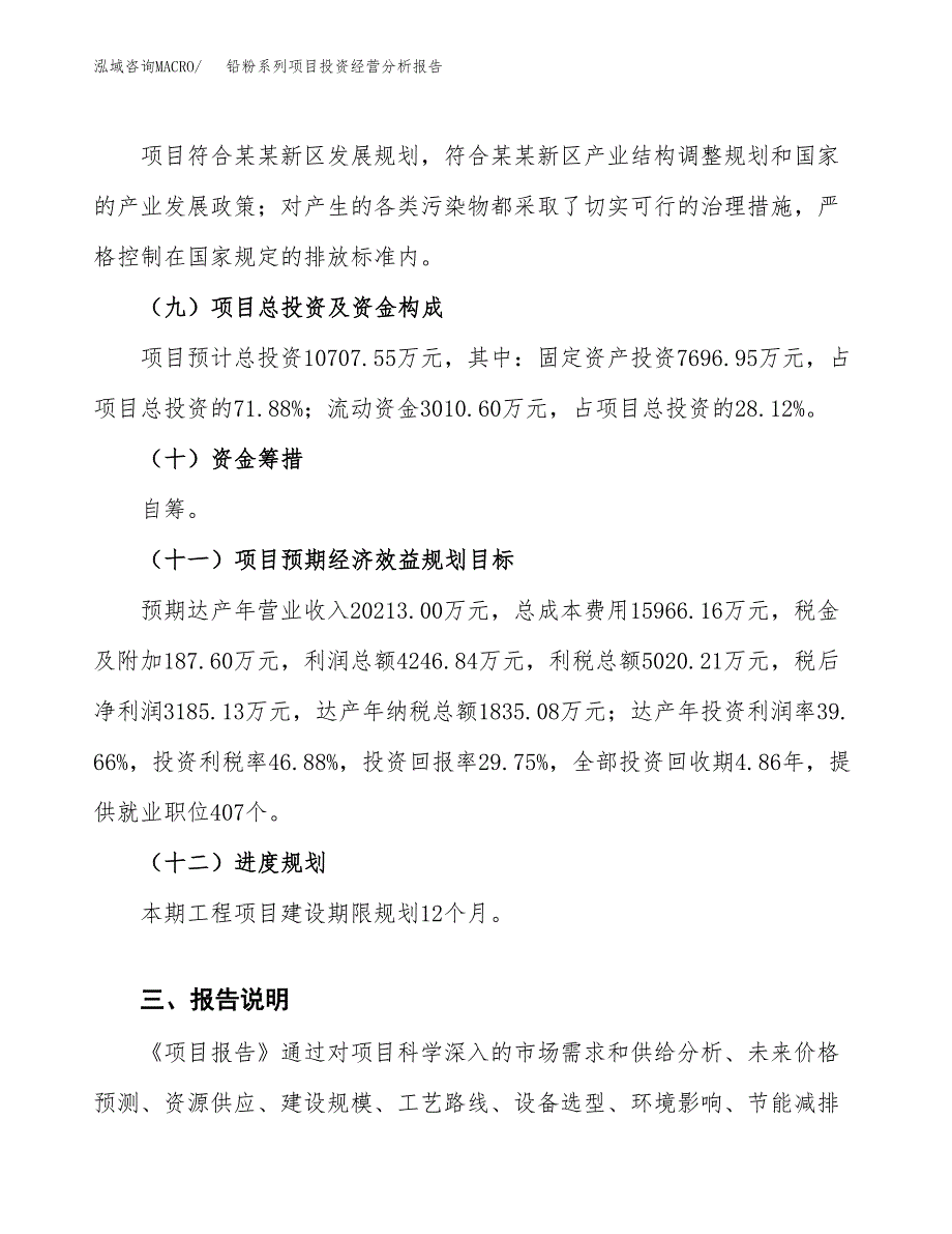 铅粉系列项目投资经营分析报告模板.docx_第4页