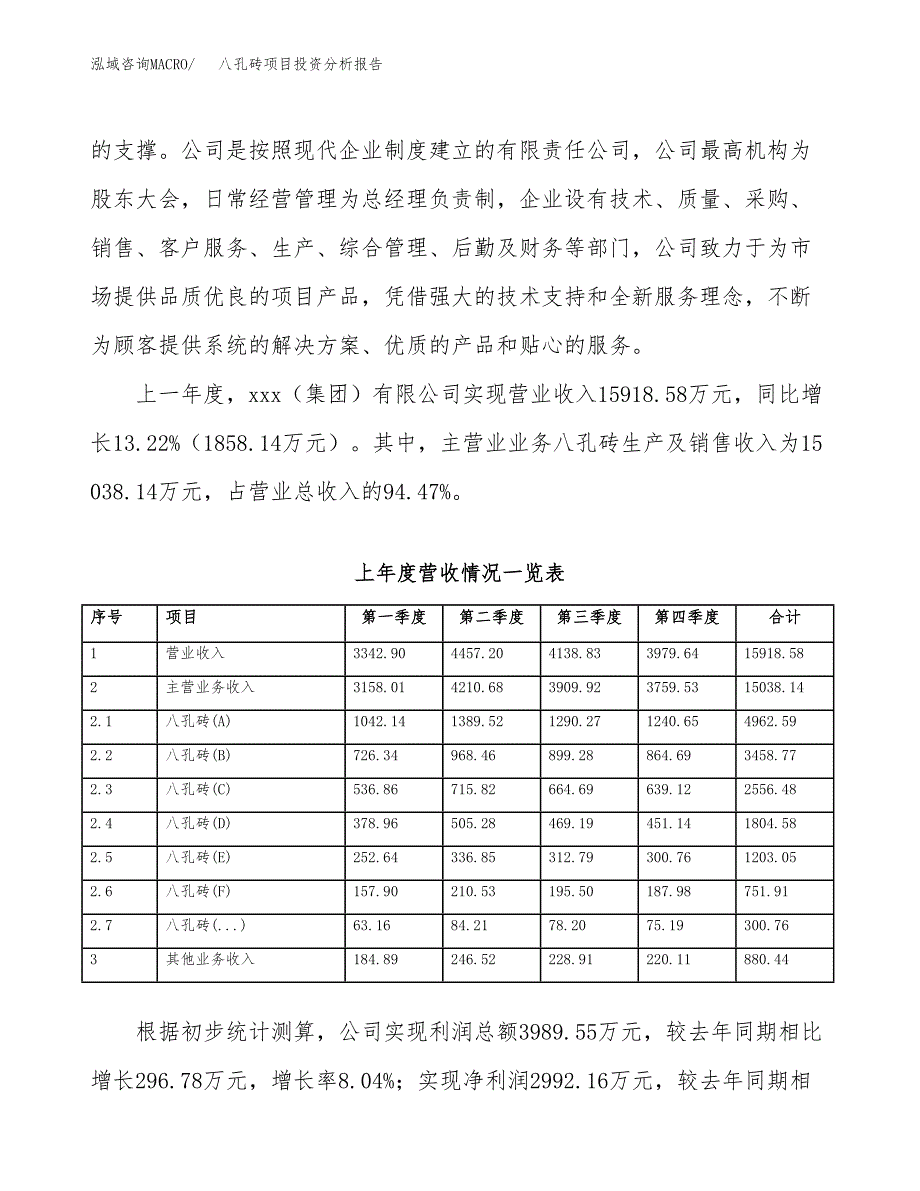 八孔砖项目投资分析报告（总投资17000万元）（87亩）_第3页