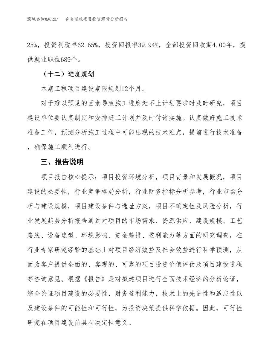 合金球珠项目投资经营分析报告模板.docx_第5页