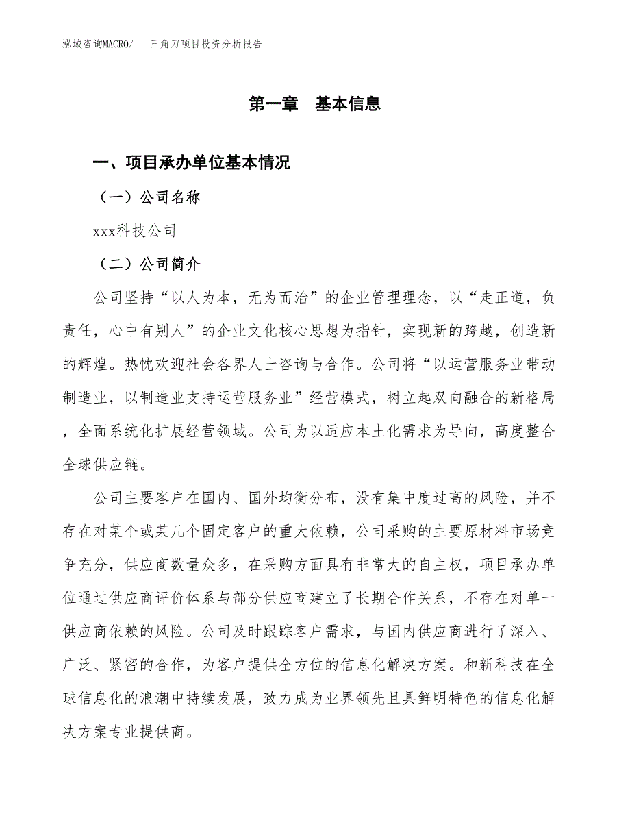 三角刀项目投资分析报告（总投资16000万元）（66亩）_第2页