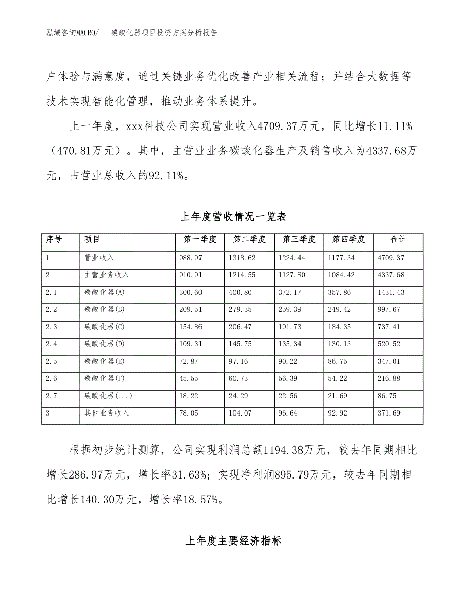 碳酸化器项目投资方案分析报告.docx_第2页