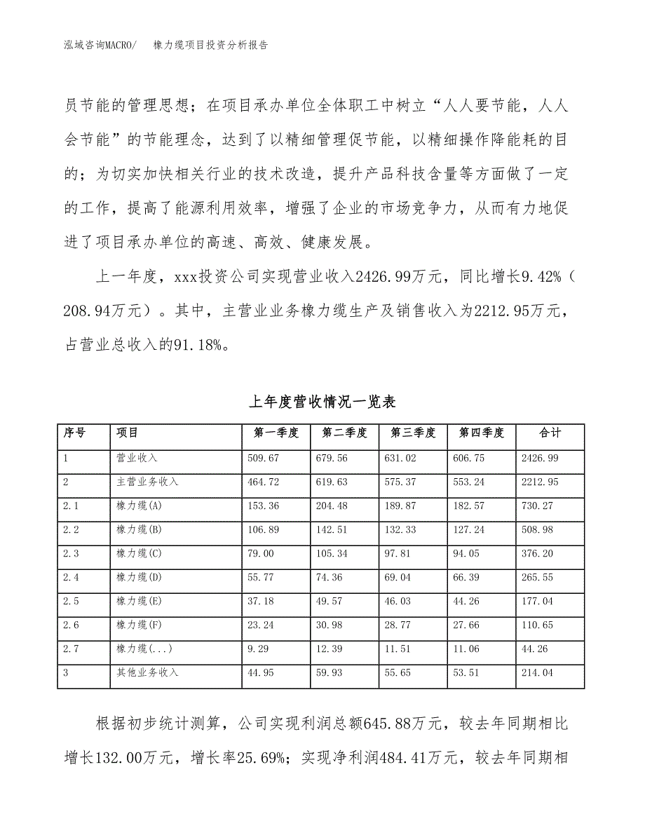 橡力缆项目投资分析报告（总投资4000万元）（20亩）_第3页