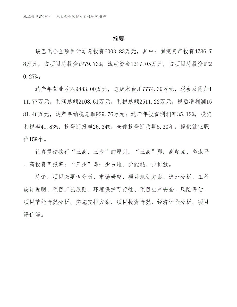 巴氏合金项目可行性研究报告汇报设计.docx_第2页