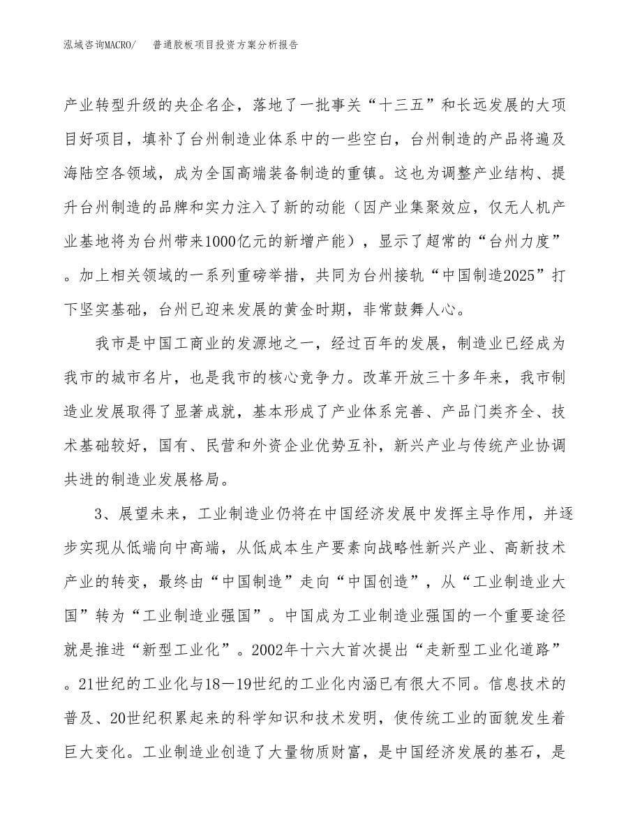 普通胶板项目投资方案分析报告.docx_第5页