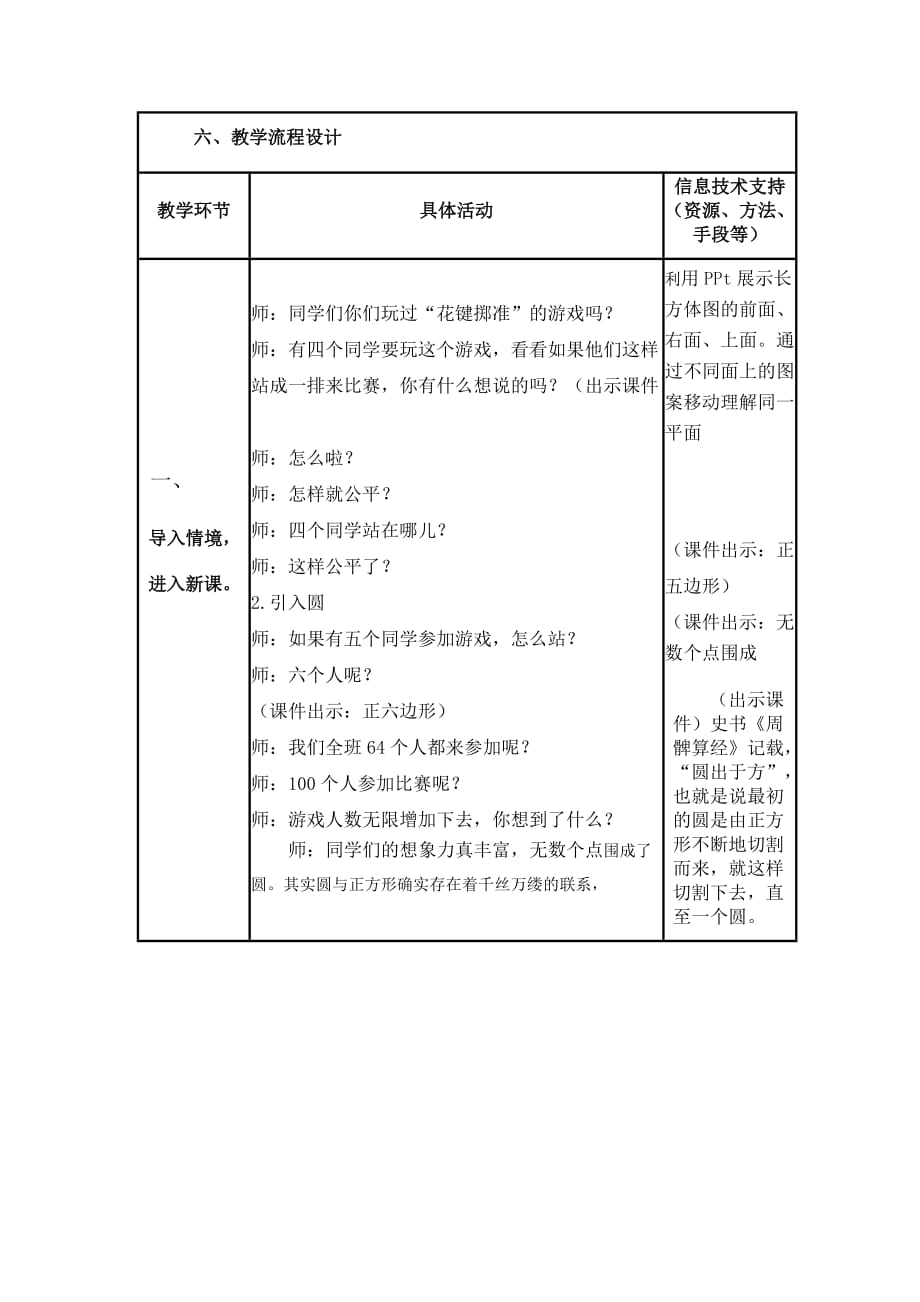 信息化教学设计模板《扇形的认识》_第3页