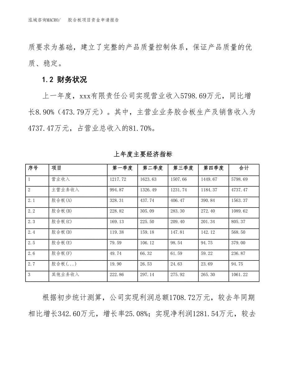 胶合板项目资金申请报告_第5页