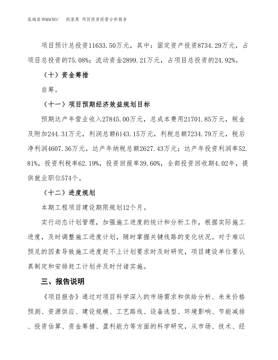 纸浆泵 项目投资经营分析报告模板.docx_第4页