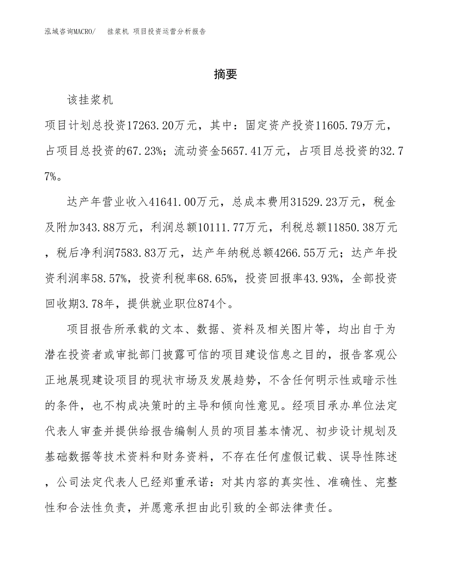 挂浆机 项目投资运营分析报告参考模板.docx_第2页