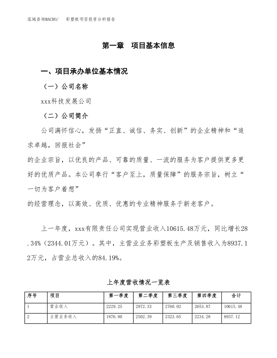 彩塑板项目投资分析报告（总投资12000万元）（60亩）_第2页