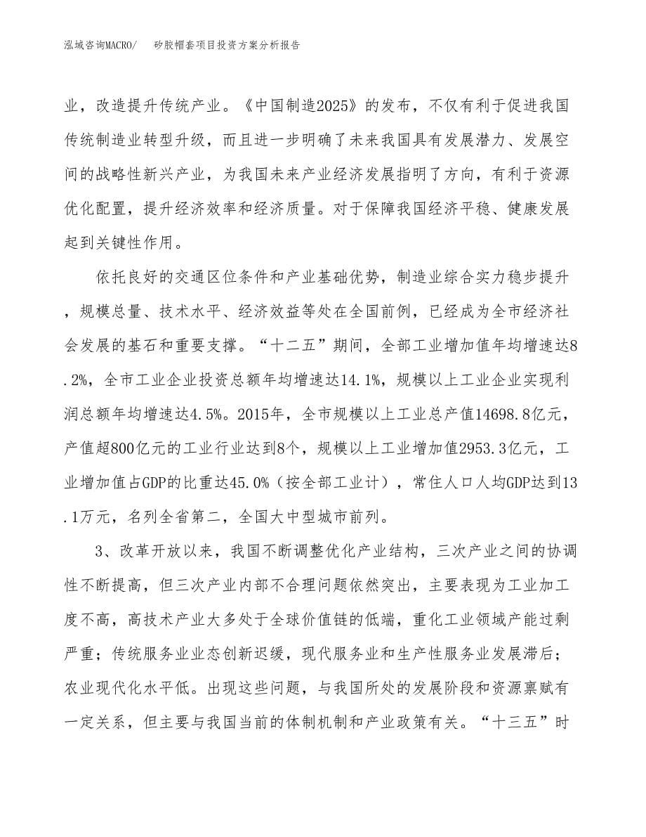 矽胶帽套项目投资方案分析报告.docx_第5页