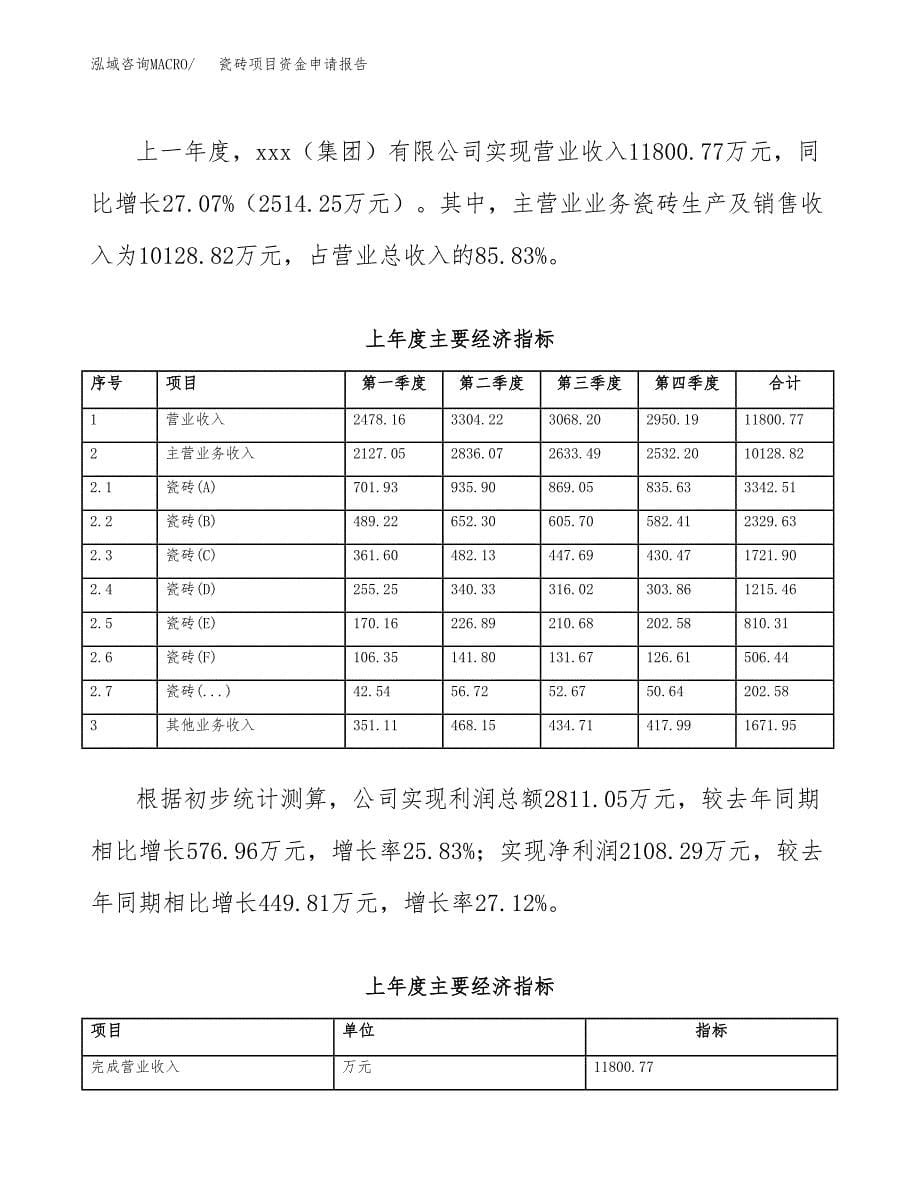 瓷砖项目资金申请报告_第5页