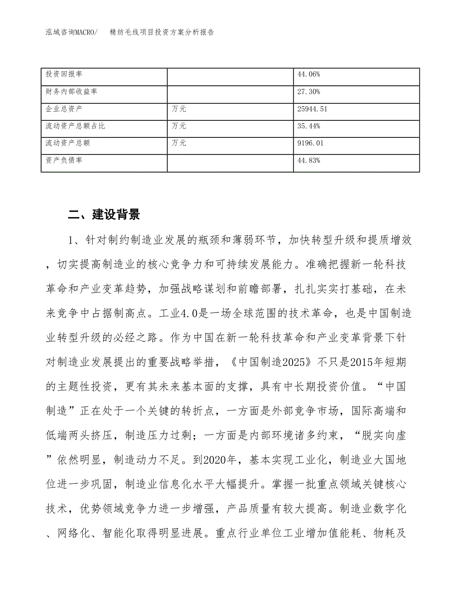 精纺毛线项目投资方案分析报告.docx_第4页