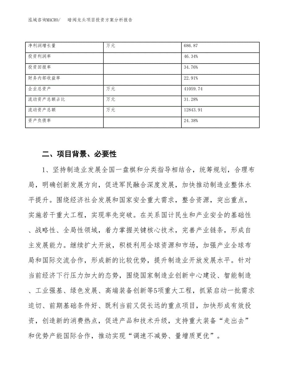 暗阀龙头项目投资方案分析报告.docx_第3页