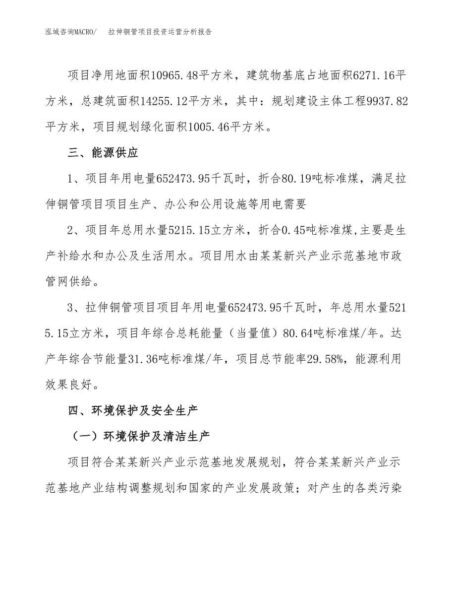 拉伸铜管项目投资运营分析报告参考模板.docx_第5页