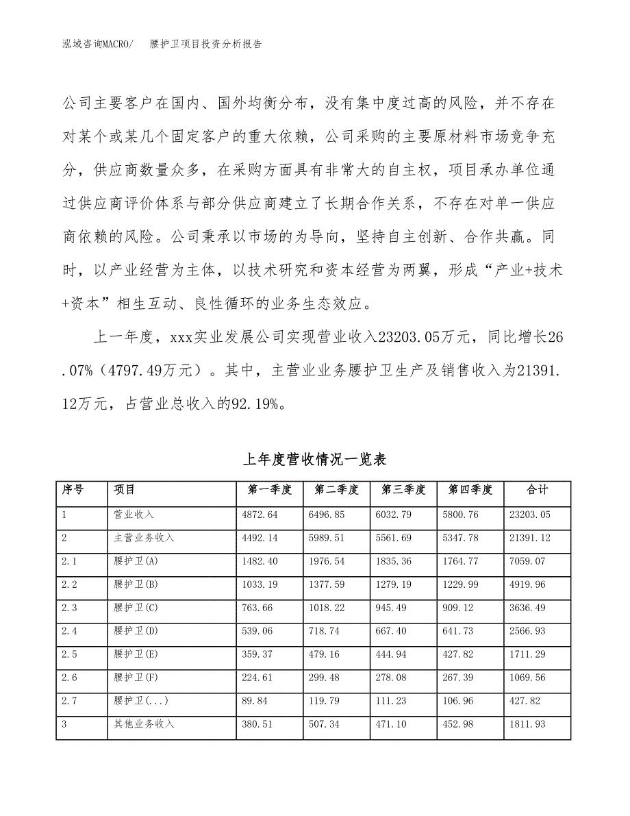 腰护卫项目投资分析报告（总投资10000万元）（40亩）_第3页